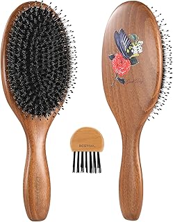 Hair Brush, BESTOOL Hair Brushes for Women, Men, Kids, Boar Bristle Hair Brush to Maintain Straight, Curly Hair, Hairbrush...