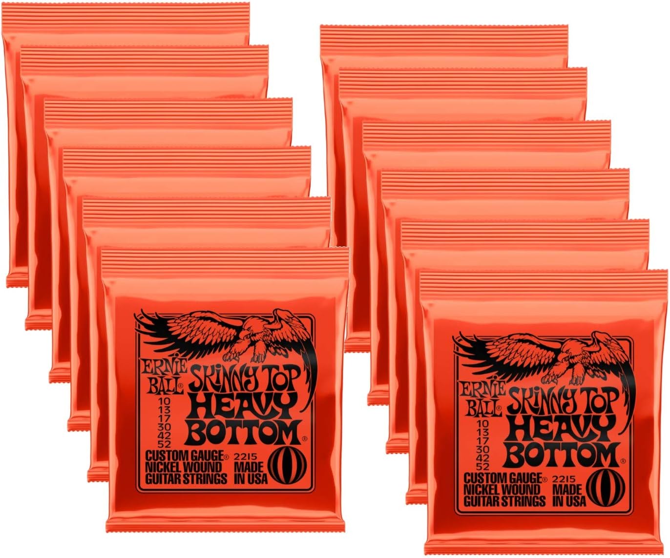 Ernie Ball 2215 Skinny Top/Heavy Bottom Slinky Nickel Wound Strings - 12 PACK