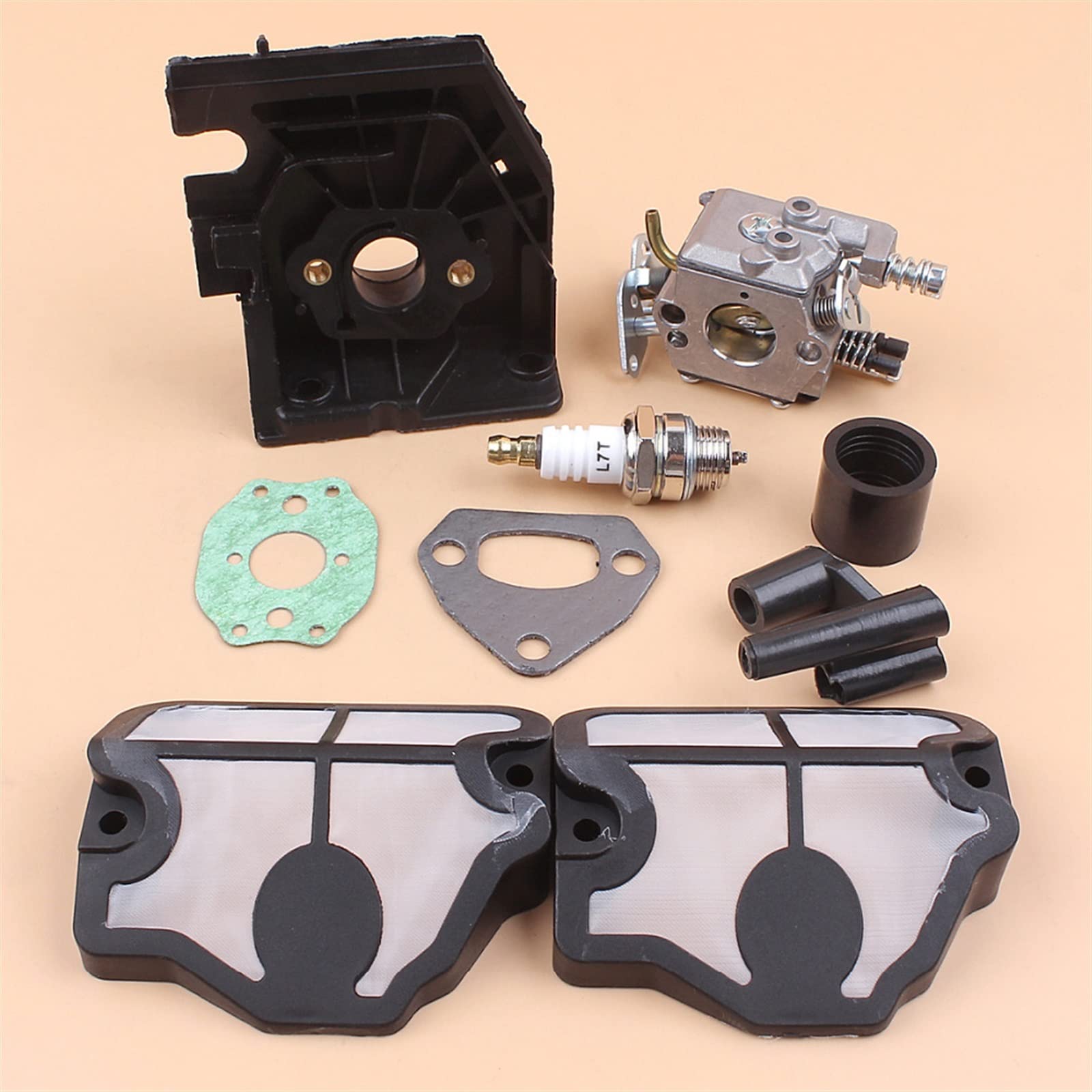 Luxuypon Vergaser-Adapter Kit Für Husqvarna Kettensägen – Mit Luftfilter & Ansaugkrümmer, Ersatz Für Modelle 36,41,136,141,137,142