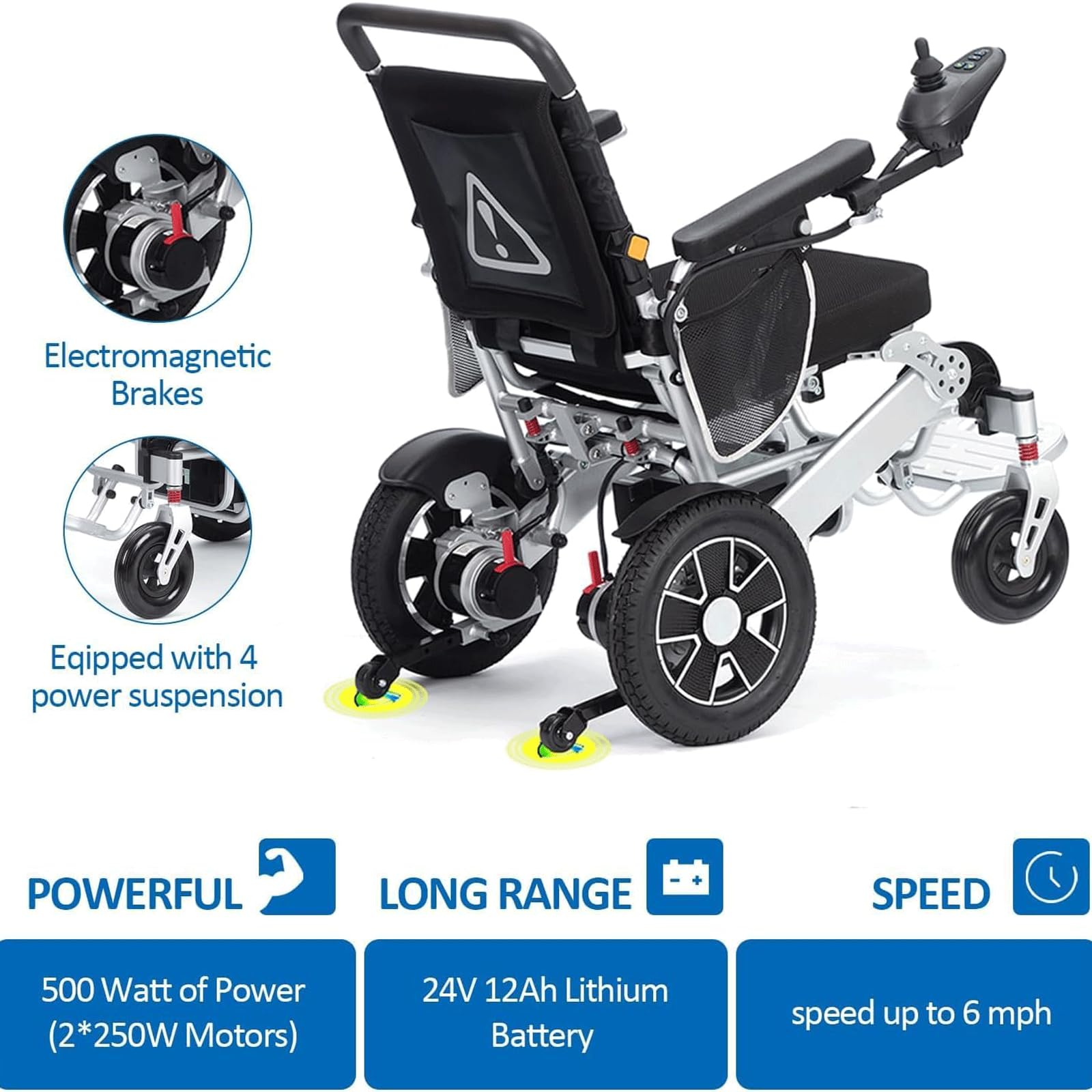 Amazon.co.jp: 折りたたみ式電動車椅子、シニア向け全地形電動車椅子