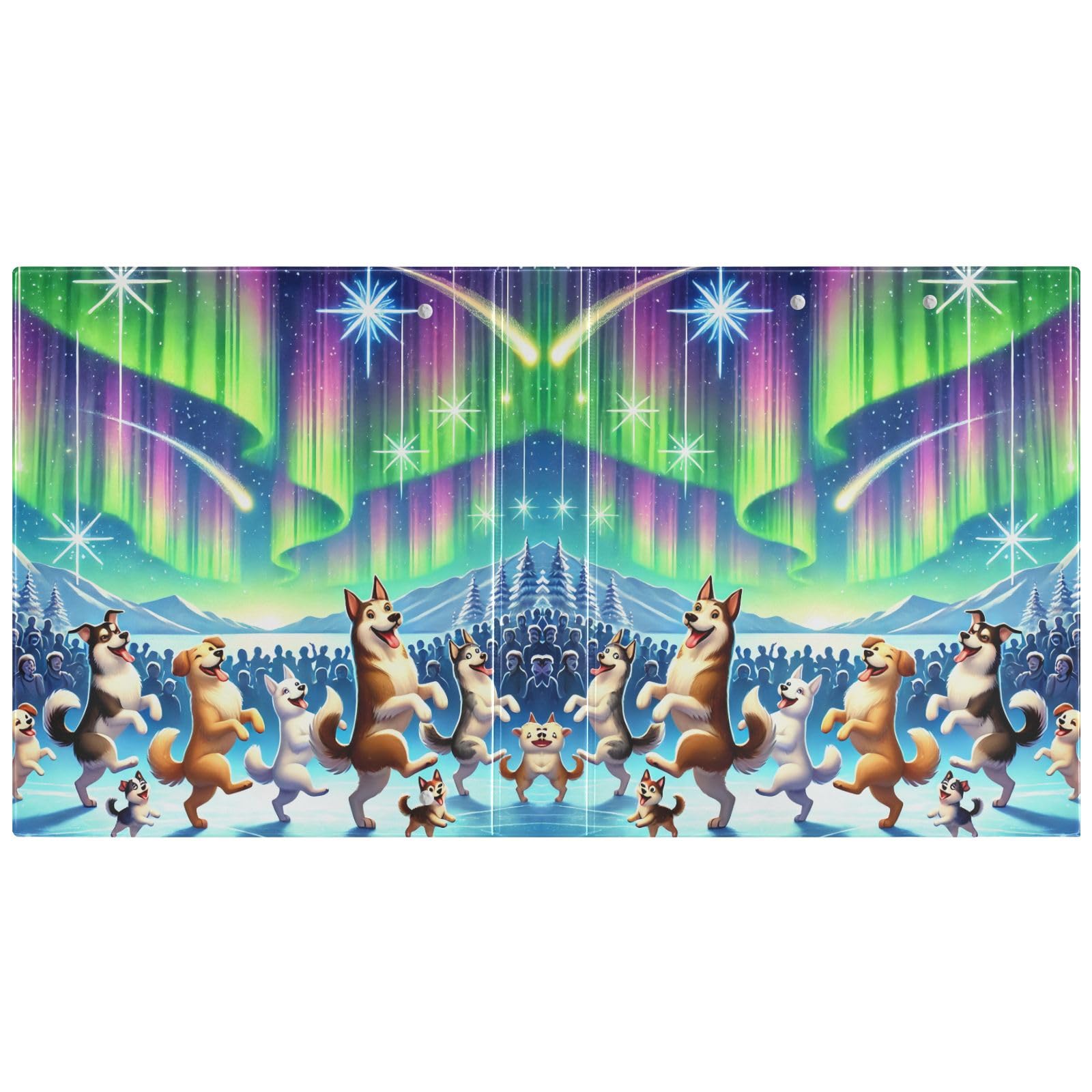Funny Dancing Dogs - Raccoglitore ad anelli con 3 anelli, 3,8 cm, contiene 200 fogli di base per scuola, ufficio, confezione da 2