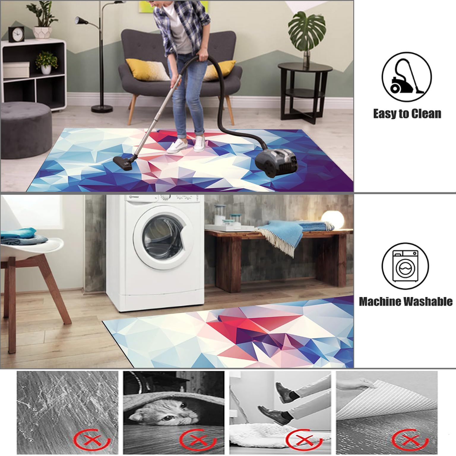 Tappeto Gaming Pavimento, Tappeto Sedia Ufficio, Tappeto per Sedia con Ruote, Tappeto Multiuso Tappetino di Protezione, Tappeto Salvapavimento Protezione Parquet e Pavimenti Duri 120 x 150 cm