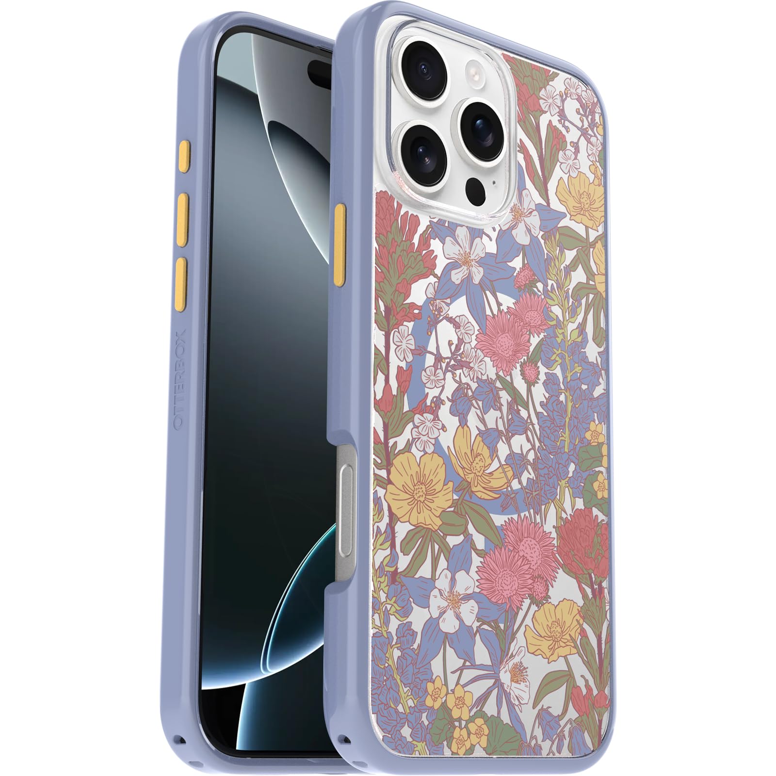 OtterBox Cover per Apple iPhone 16 Pro Max Symmetry Seires Clear MagSafe, resistente a shock e cadute fino; sottile, testata 3x norme MIL-STD 810G, Viola