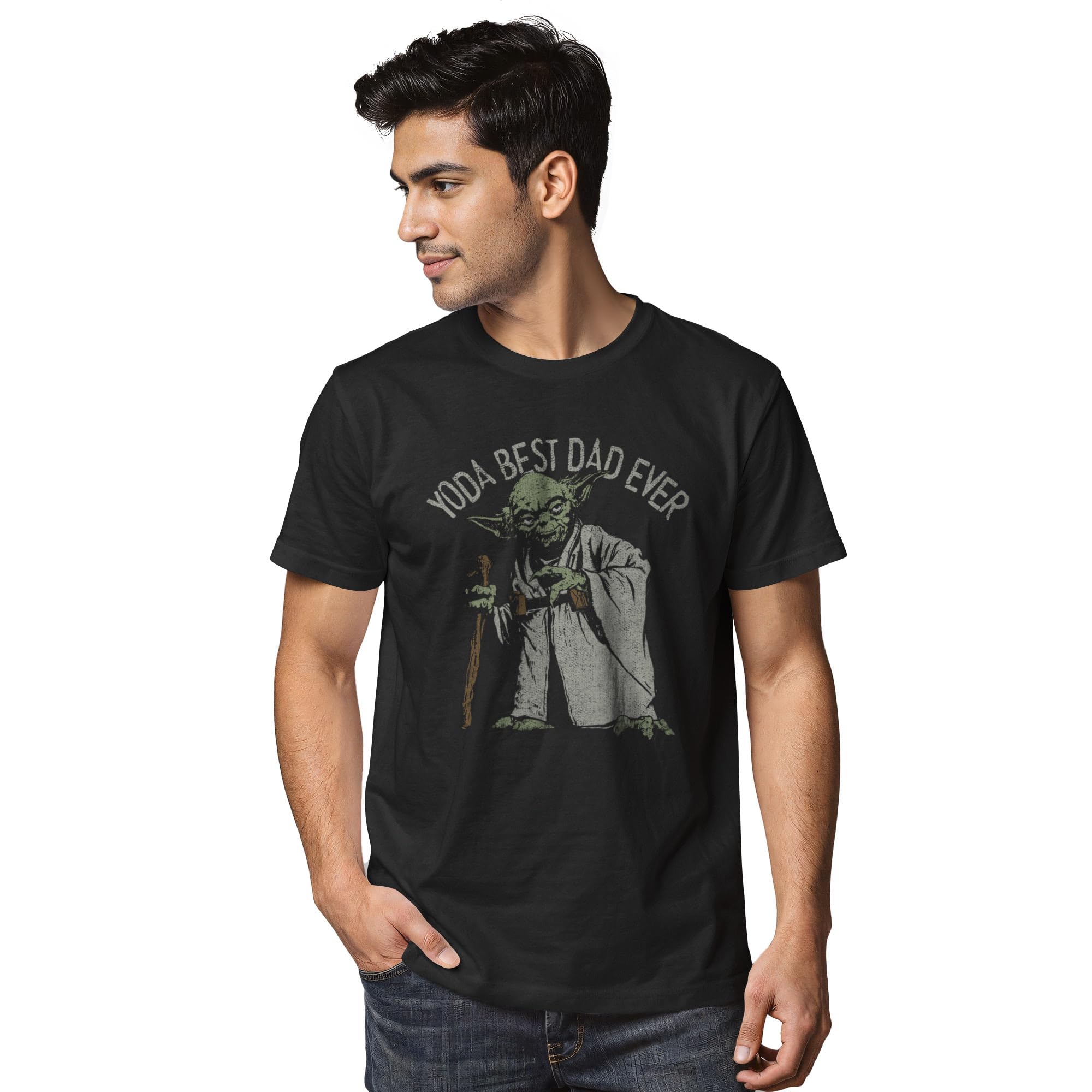 Star Wars Men's Yoda Green Dad Father's Day T-Shirt