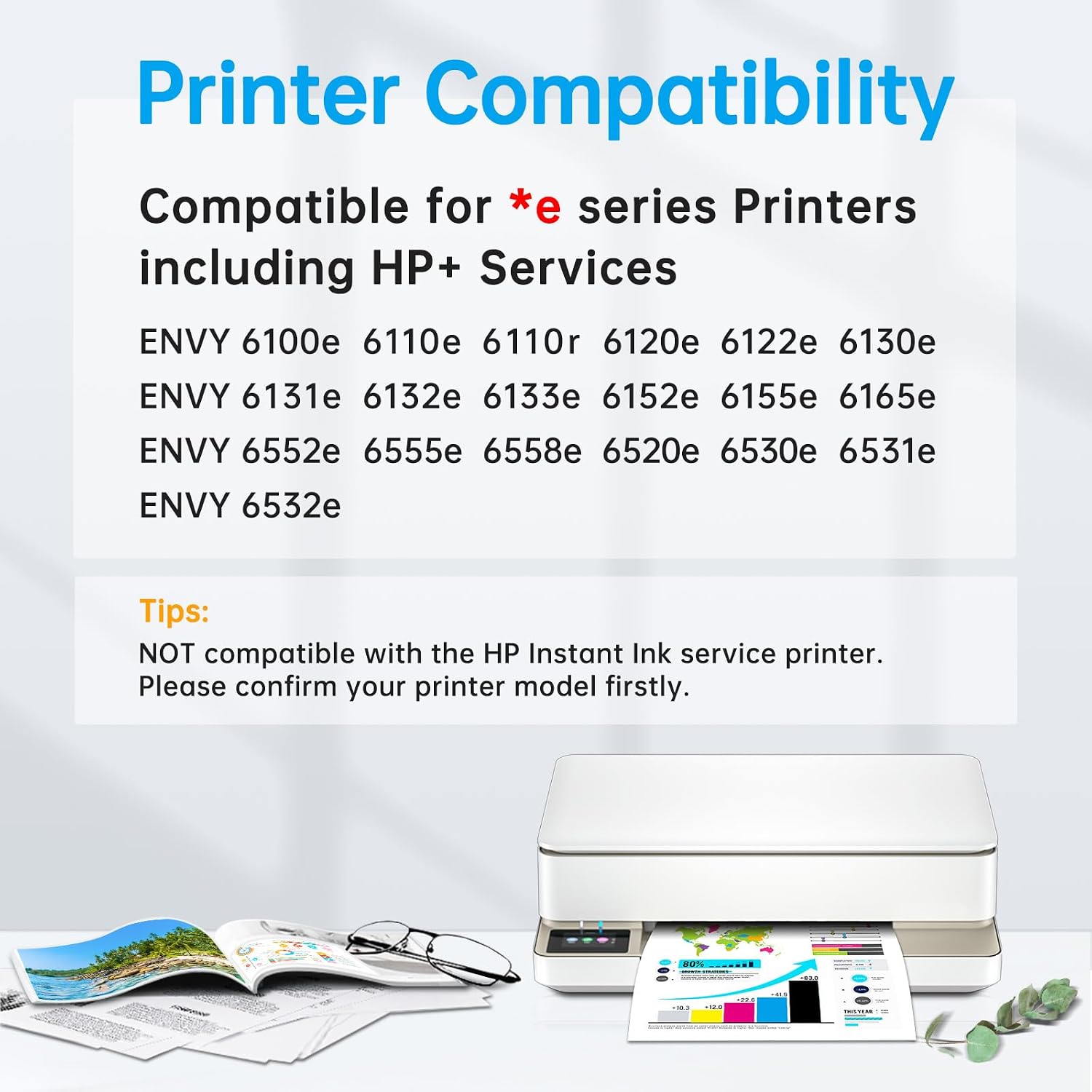 68XL Black Ink Cartridges High Yield Compatible for 68XL 68e 68 Ink Work for Envy 6555e 6155e 6552e 6558e 6152e 6165e 6100e 6500e 6110e 6120e 6130e Printers (1x Black)