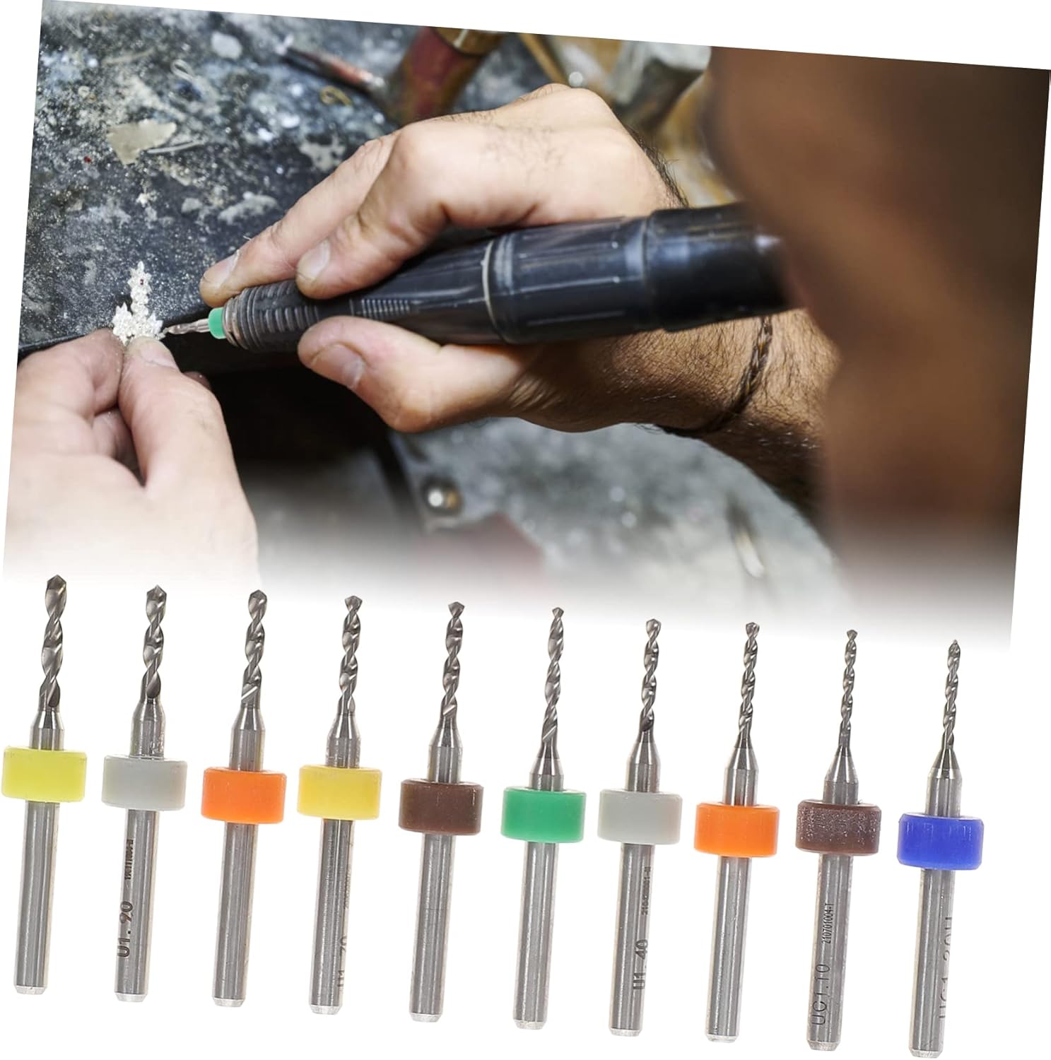 Angoily 90pcs Micro Drill Bit Set for Jewelry Making Hand Drill Circuit Board Jewelry Engraving Kit