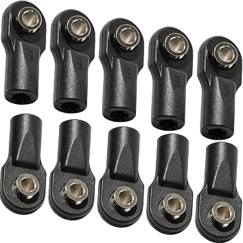 10PCS M4 Nylon Tie Rod End Ball Joint Linkage Ball Head Holder LH/RH Thread Set Compatible with Axial SCX10 Traxxas TRX-4 HSP D90 90046 90047 1/10 RC Truck Buggy Crawler Accessories L22mm