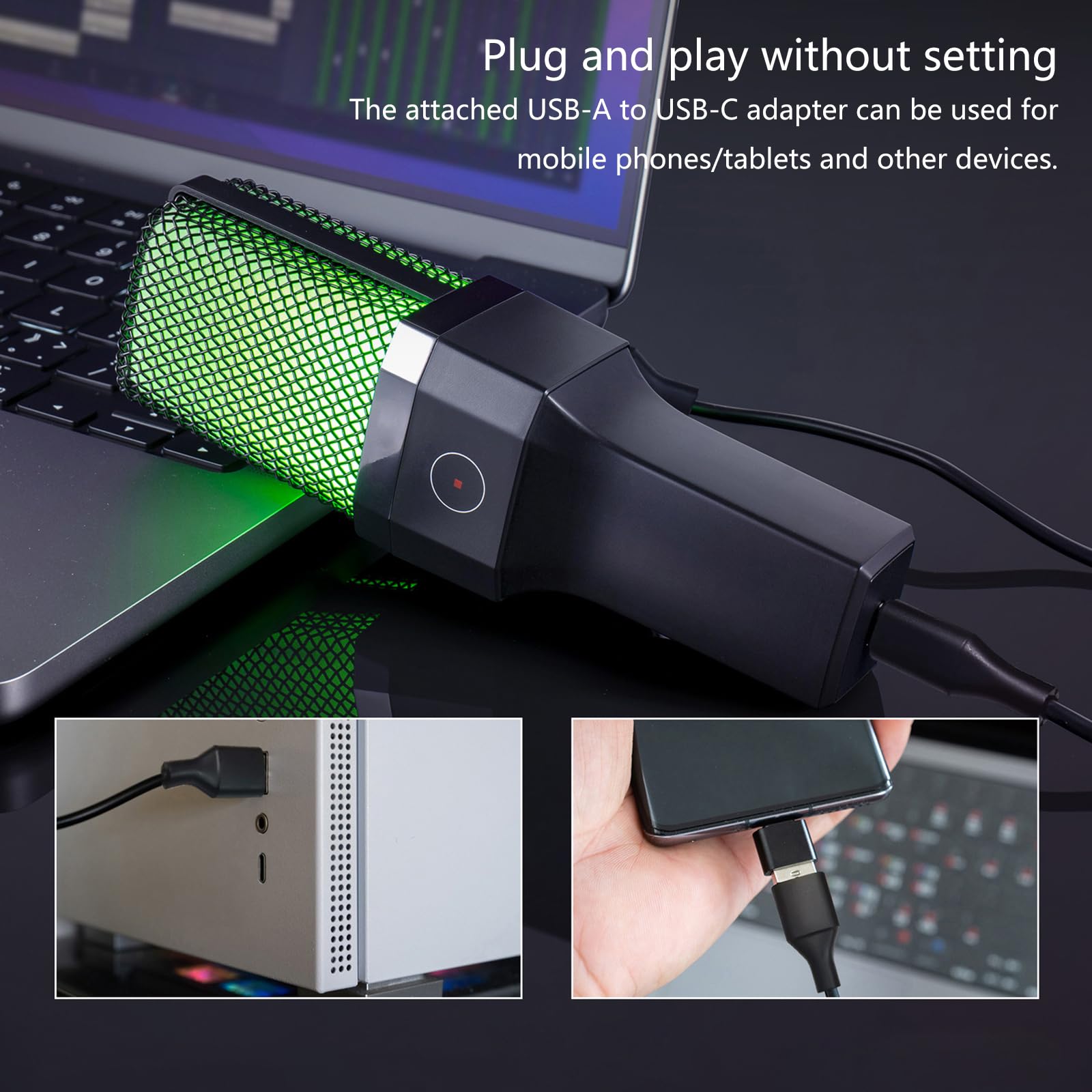 Amazon.co.jp: シュガート 7色光るマイクスタンドセット ノイズ