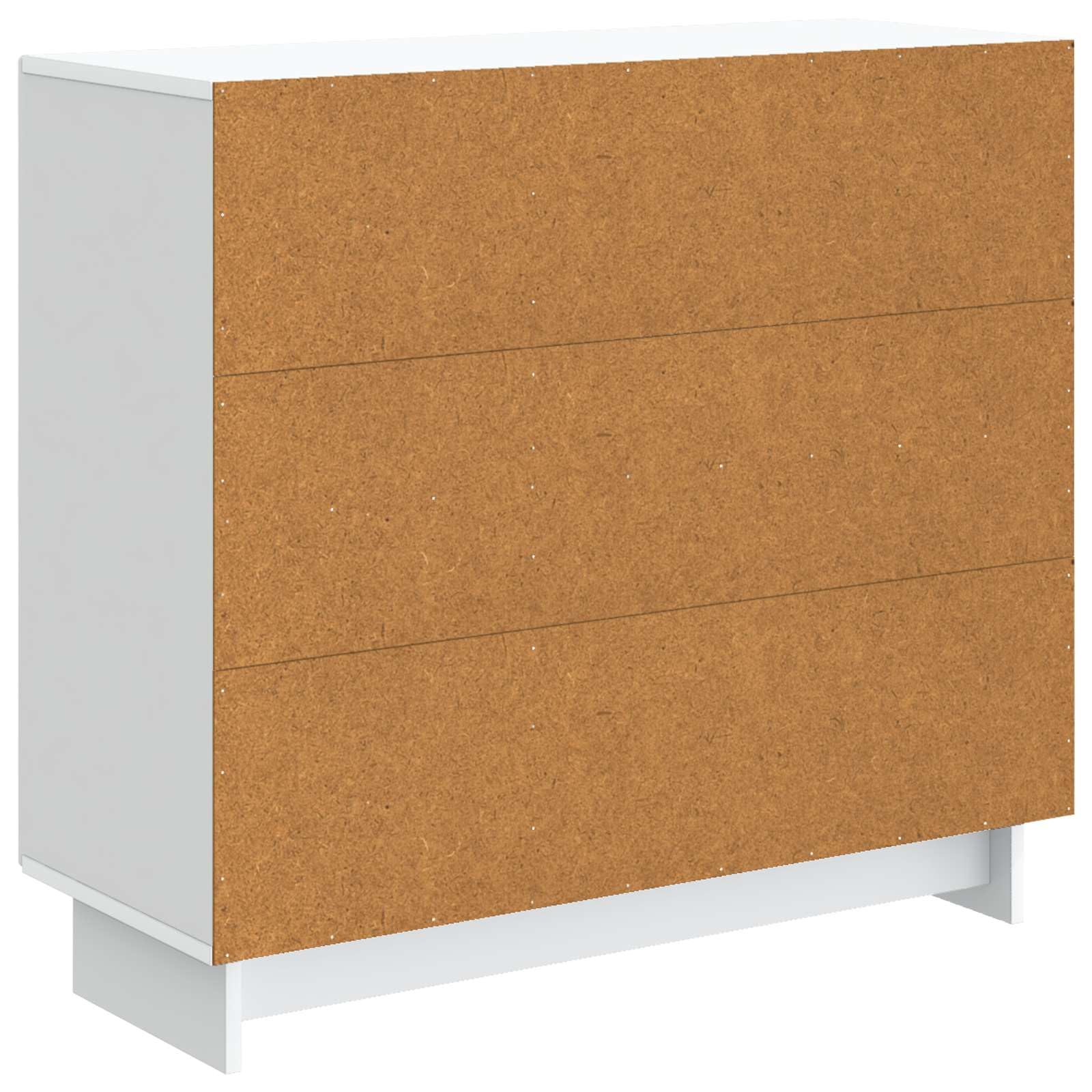 Credenza bianca 89 x 34,5 x 80 cm comò con 3 ante
