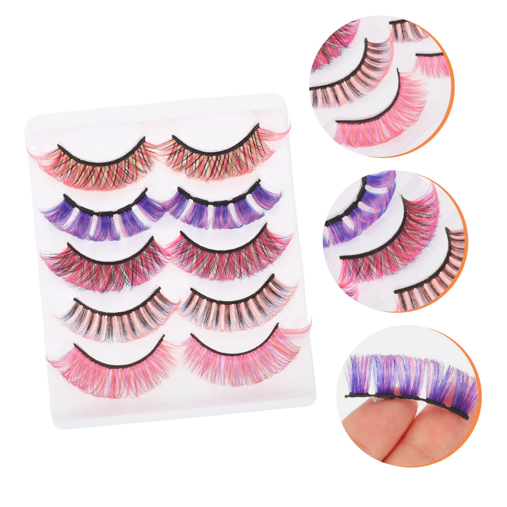 Housoutil Estensioni Ciglia Colorate Curvatura Per Look Naturale Ciglia Sintetiche Morbide e Leggere Per Trucco Giornaliero e Occasioni Speciali