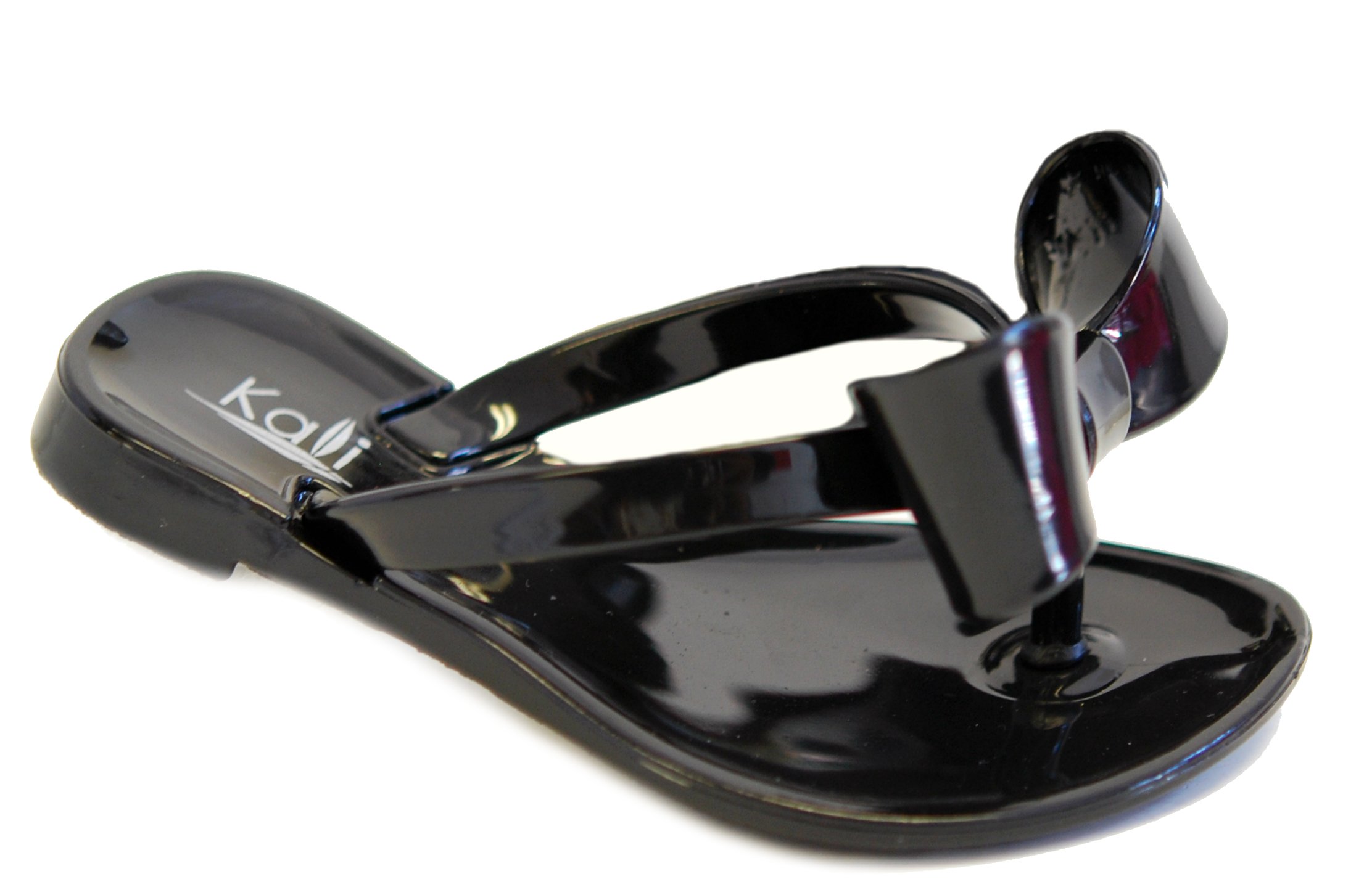 Kali Girl Kid Summer Jelly Ribbon Flip Flop Toddler Flat Sandals