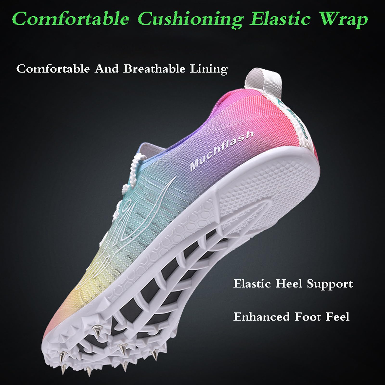 Zapatillas Deportivas para Pista,Zapatillas De Atletismo con Clavos,Zapatillas De Saltos De Velocidad,Zapatillas Profesionales con Clavos para JóVenes,AmortiguacióN,para JóVenes