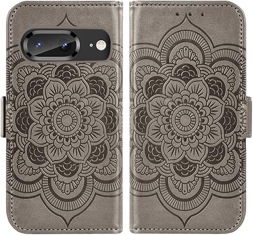 Miniatura 6 de Asuwish Funda de teléfono para Google Pixel 8 5G con protector de pantalla de vidrio templado y soporte de tarjeta de crédito con tapa de cuero,