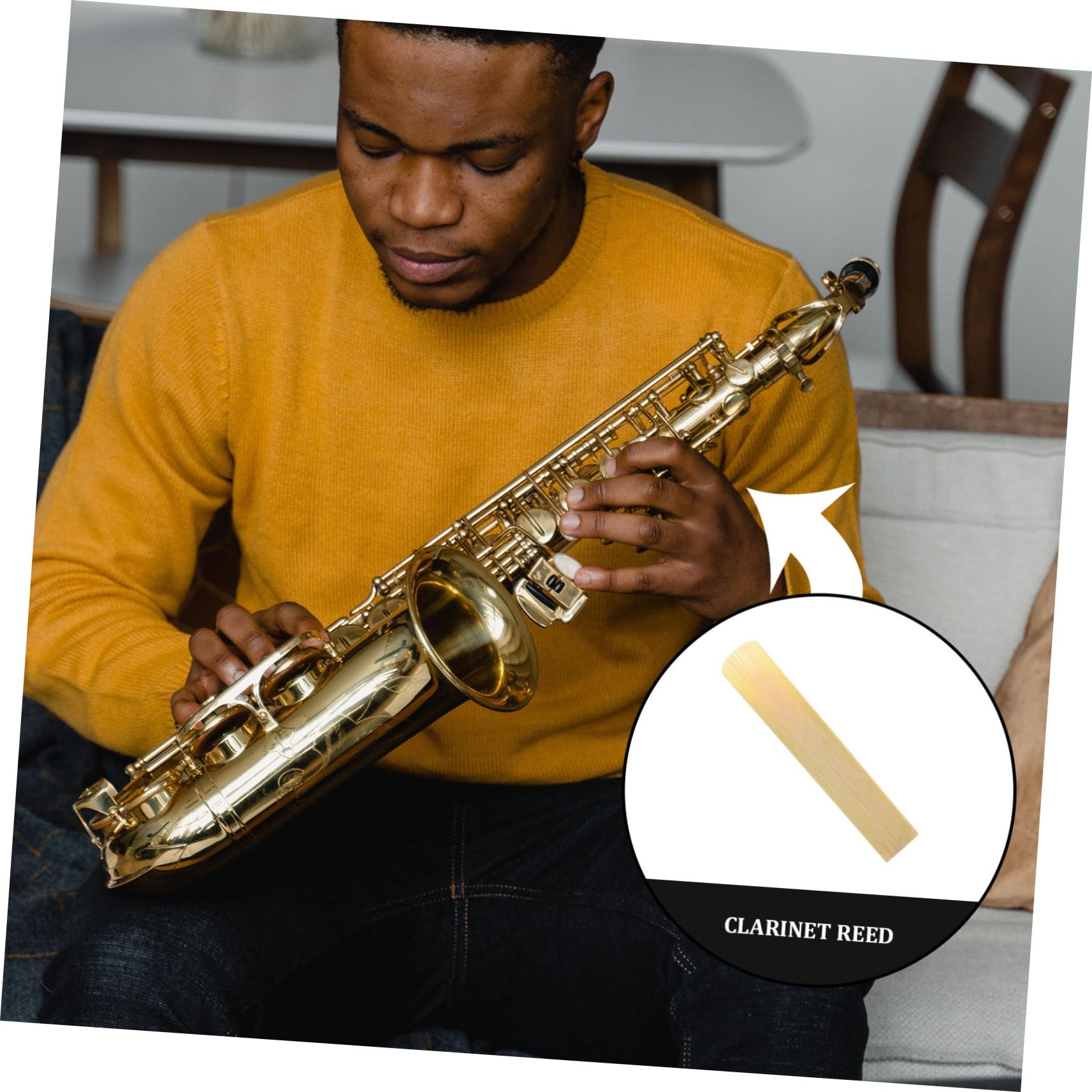 TOYANDONA 40piezas Lengüetas Para Clarinete y Saxofón Caña De Dureza Sonido Rico y Clara Resonancia Accesorios Prácticos Para Músicos