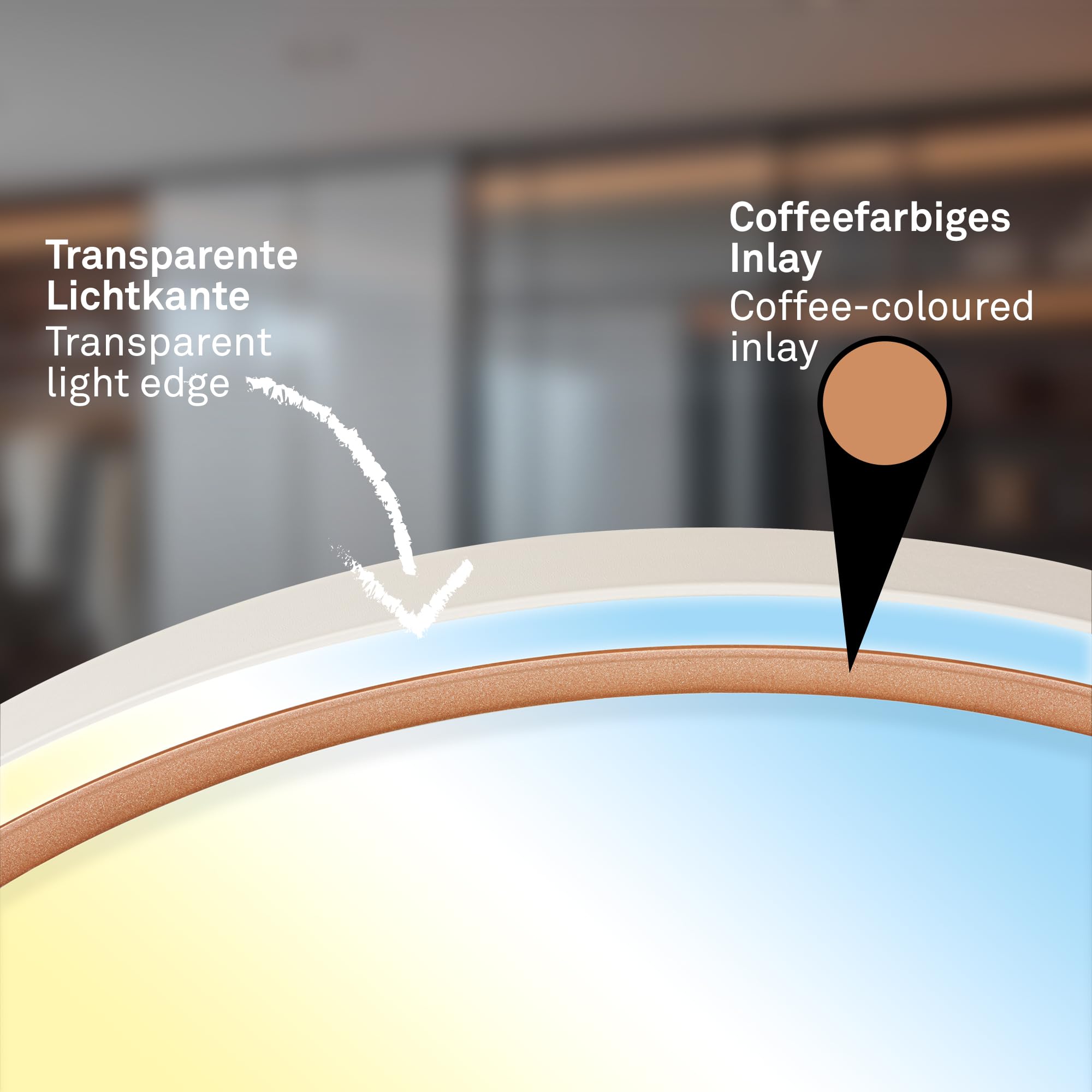 Briloner - Lampara techo LED con mando a distancia, regulable, CCT blanco cálido a frío, plafon techo, lamparas salon, plafones, 49x6,5 cm, café
