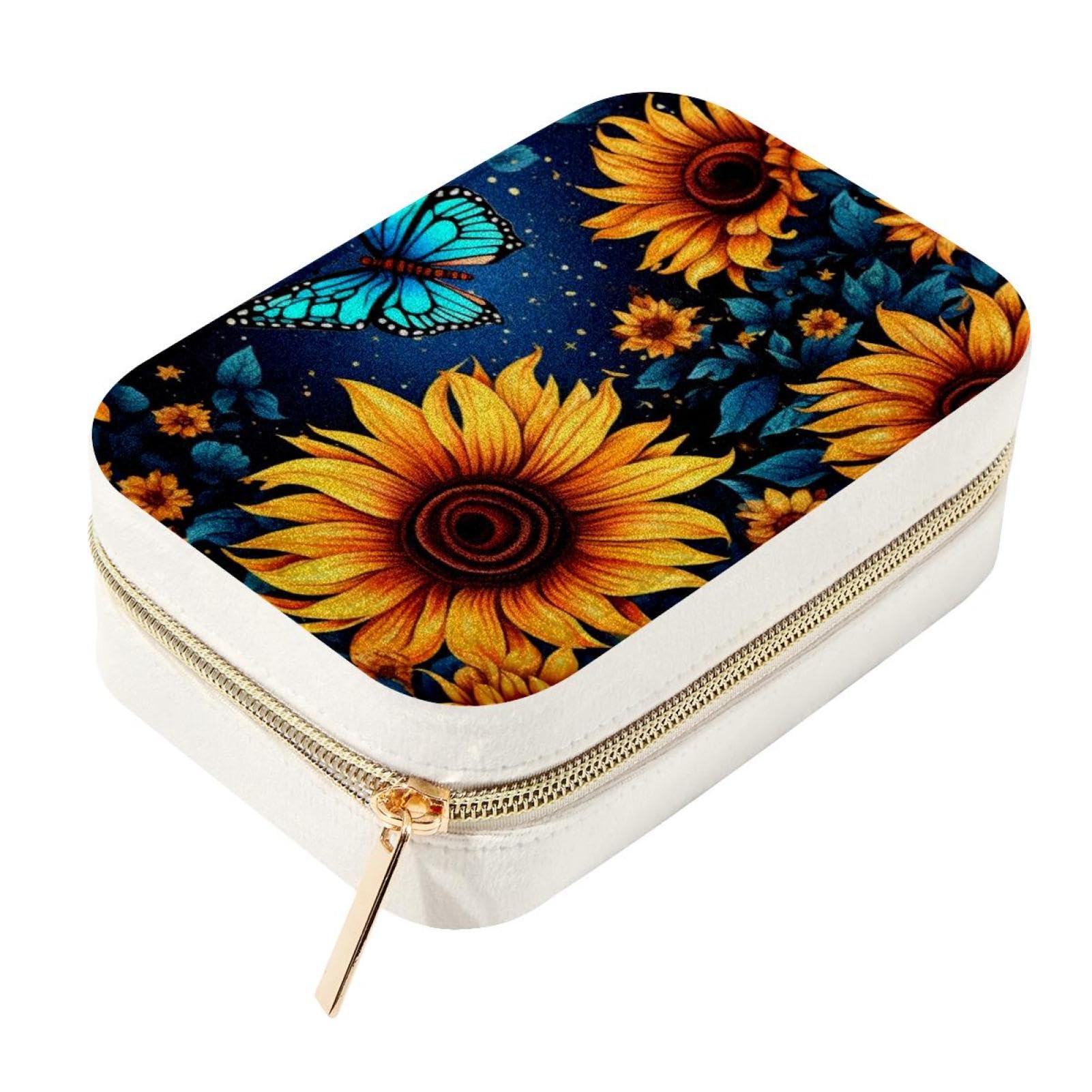 Boîte à bijoux cadeau demoiselle d'honneur avec fleurs d'été
