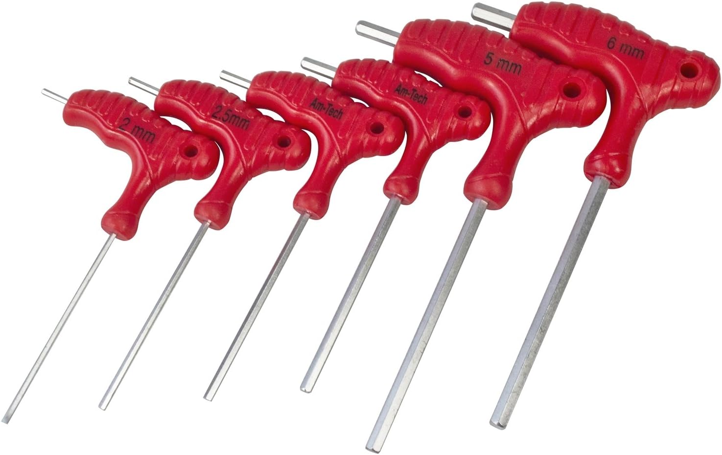 6 x T Handle Hex Key Wrench Set Allen Alan Double Ended Metric 2mm 2.5mm 3mm 4mm 5mm 6mm.