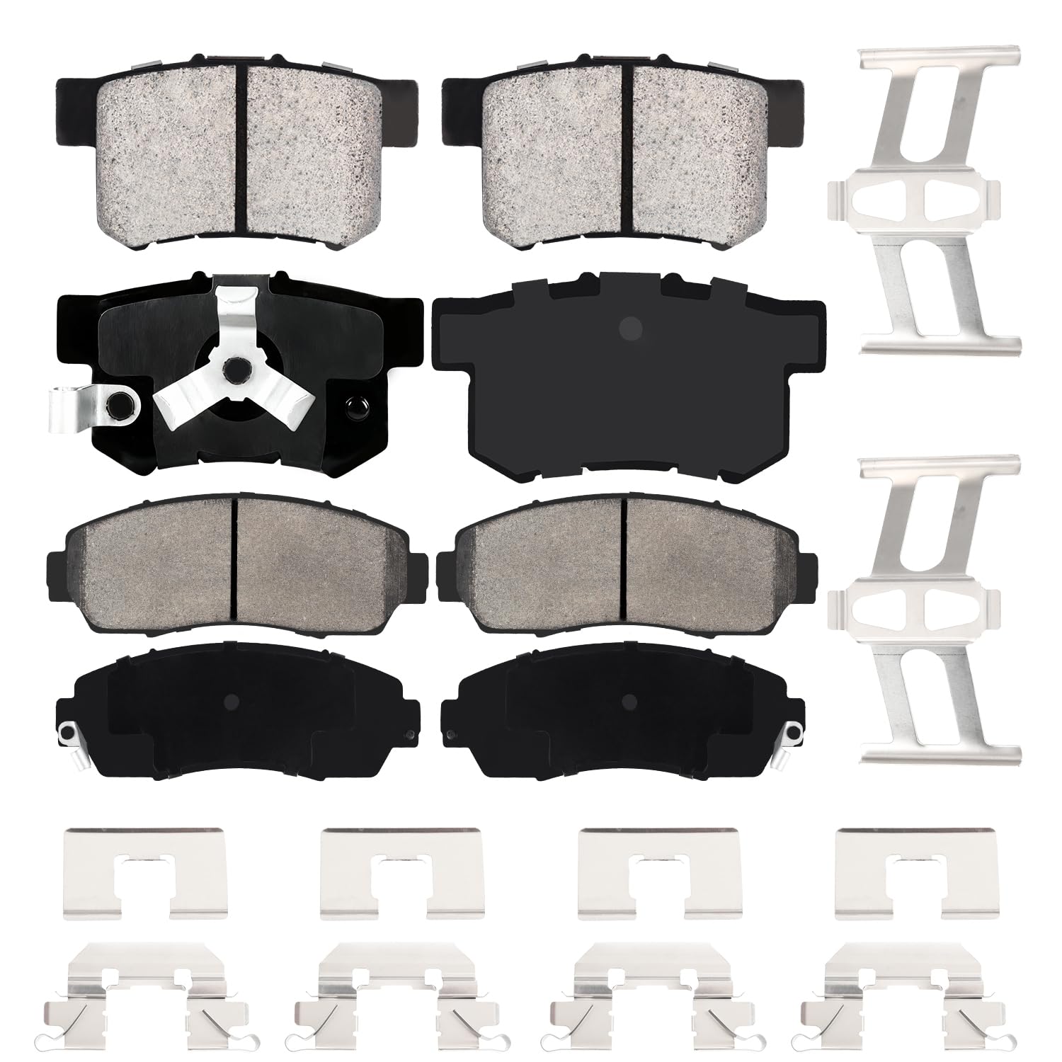 Photo 1 of ABROML Front & Rear Premium Ceramic Disc Brake Pads Set Fit for Ford Fusion 2006-2012, for Mazda 6 2006-2013, for Mercury Milan 06-11, for Lincoln MKZ 07-12, for Zephyr 2006,8PCS