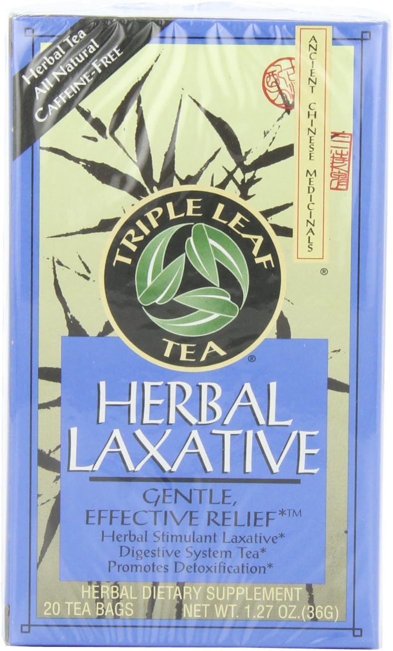Triple Leaf Tea, Herbal Laxative, 20 Tea Bags (Pack of 6)
