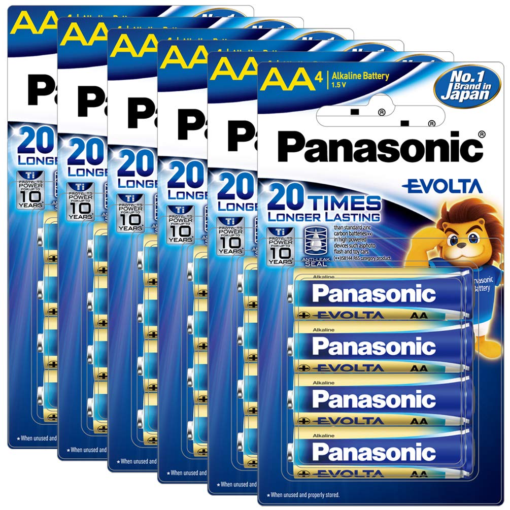 Panasonic Evolta AA Alkaline 1.5V Battery, 20 Times Longer Lasting Than Standard zinc Carbon Batteries,Anti-Leak Seal,Protects Power for up to 10 Years-Pack of 24-image-36