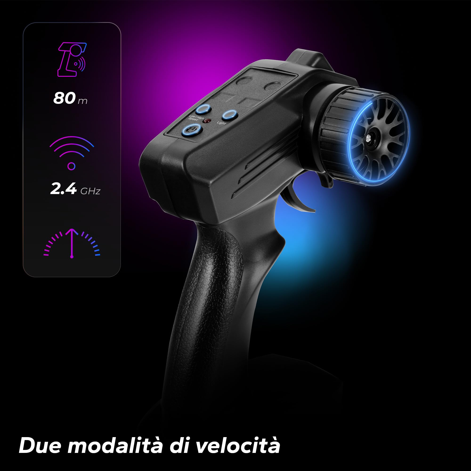 Overmax X-OVERSLIDE Macchina Radiocomandata RC per Drift, Macchina Telecomandata per Bambini 8+, 1:16, 20 km/h Portata fino a 80 m, 4WD, 2 Batterie 500 mAh Set di Ruote e Ostacoli Scocca Accessoria