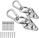 TooTaci Hammock Hanging Kit, 1000lb Hammock Hooks Stainless Steel, Ceiling Hook Heavy Duty, M8 Pad Eye Plates with Screws Bolts for Wall Hammocks Stand Indoor Outdoor Swing Chair