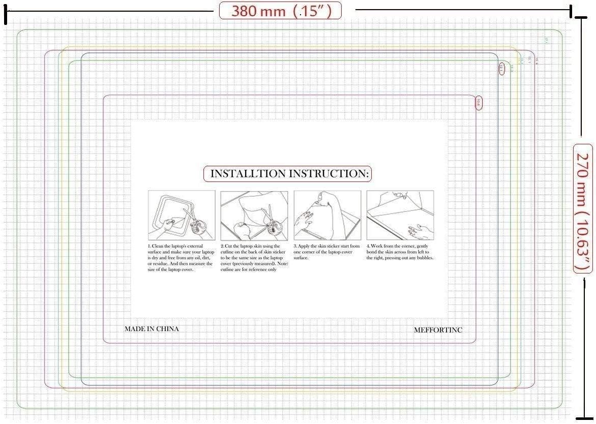 Universal 12.1 13 13.3 14 15 15.4 15.6 Inches Laptop Skin Sticker Decal Personalized Netbook Skin Sticker Reusable Notebook Art Decal Protector Cover Case by AORTDES - Forest at Peaceful Moonlight : Electronics