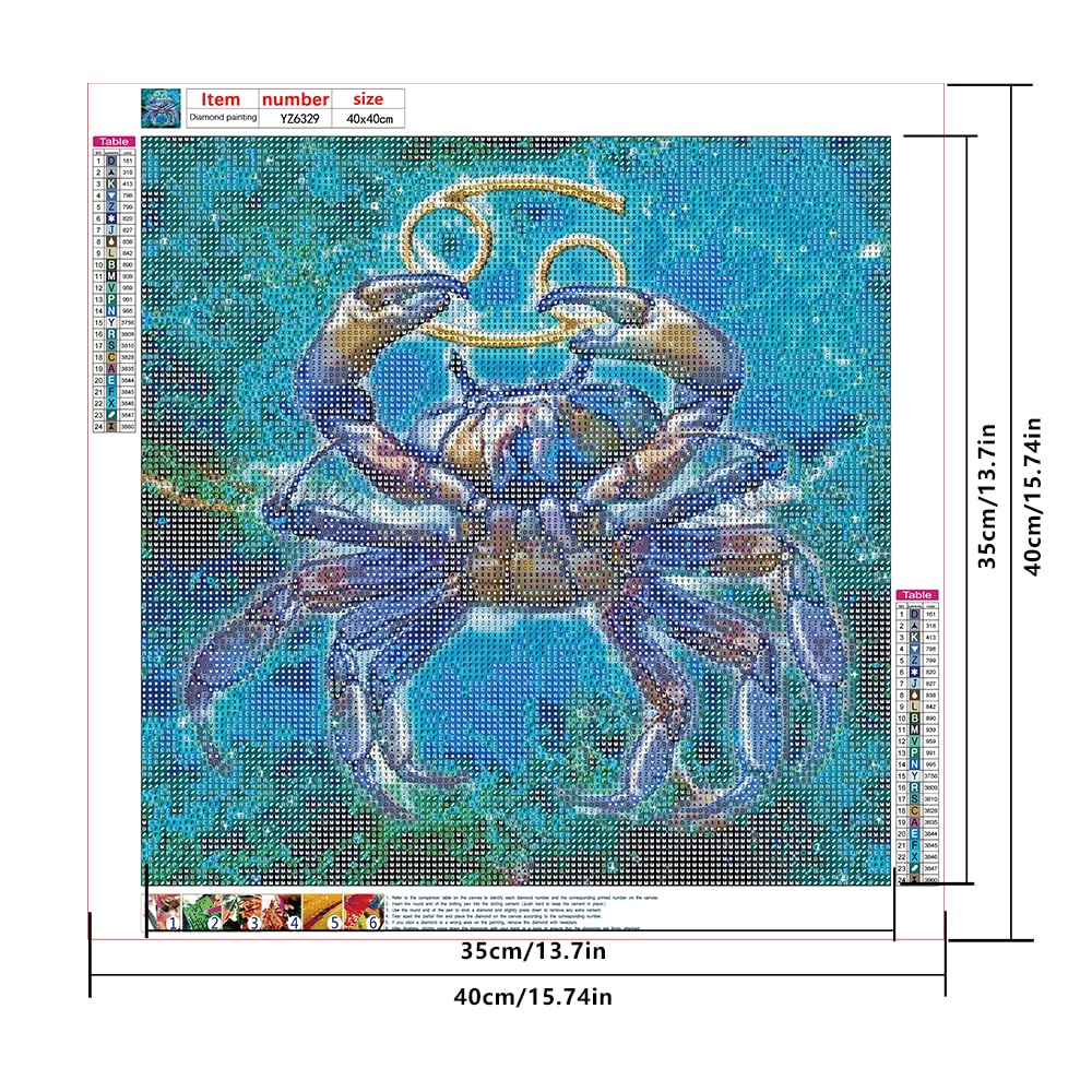 DCIDBEI Diamond Painting 40x40 cm Diamond Painting Pesci Segno Zodiacale Diamond Painting Segni Zodiacali Diamond Painting Costellazione del Pesci Diamond Painting Fluorescente Puzzle con Perline