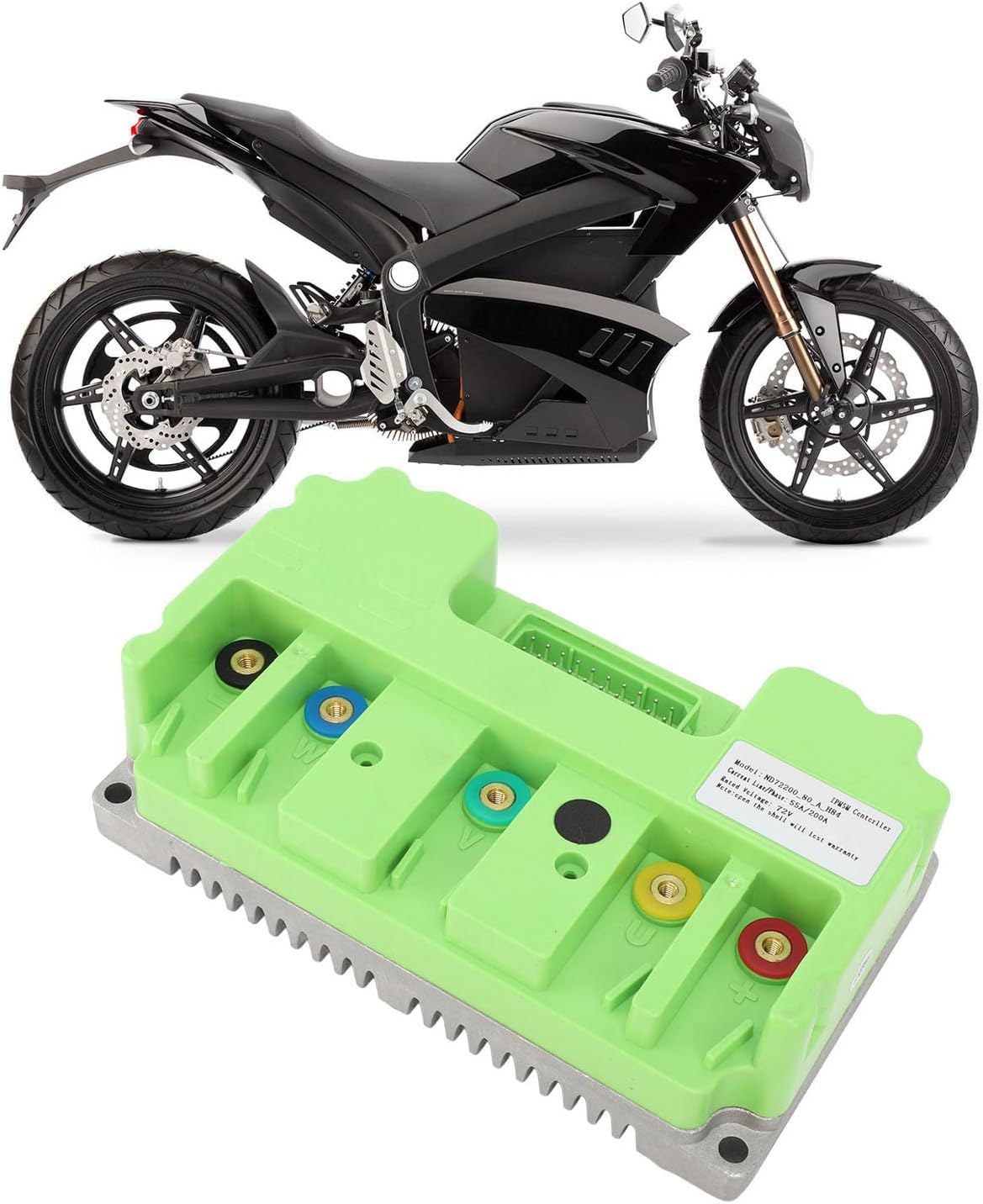 72V 200A ND72200 Brushless DC Motor Sine Wave Controller Self Learning Motor Speed Controller for 1500W for Electric Motorcycle Electric Scooter Brushless DC Driver