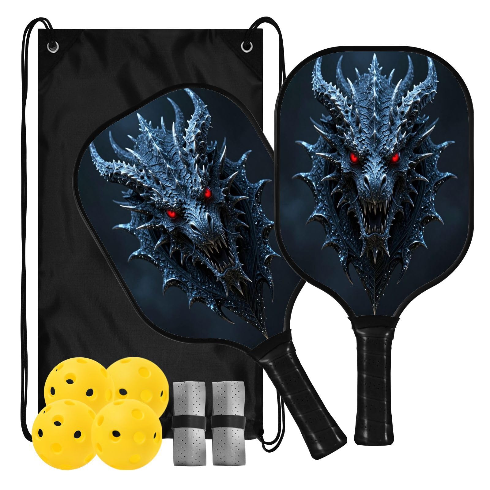 Fantasy Drache teksturowane wiosła Pickleball z włókna węglowego
