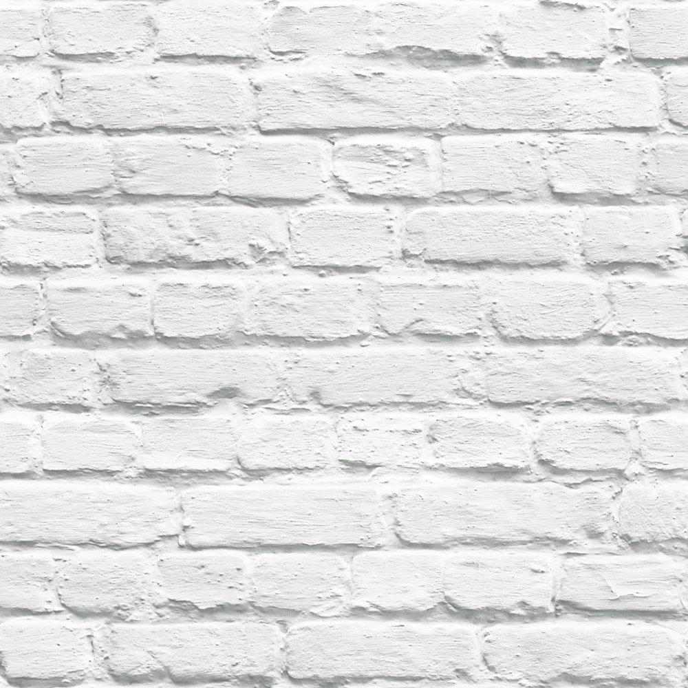 Muriva J66500 Just Like It Painted Brick Wallpaper Rolls - White