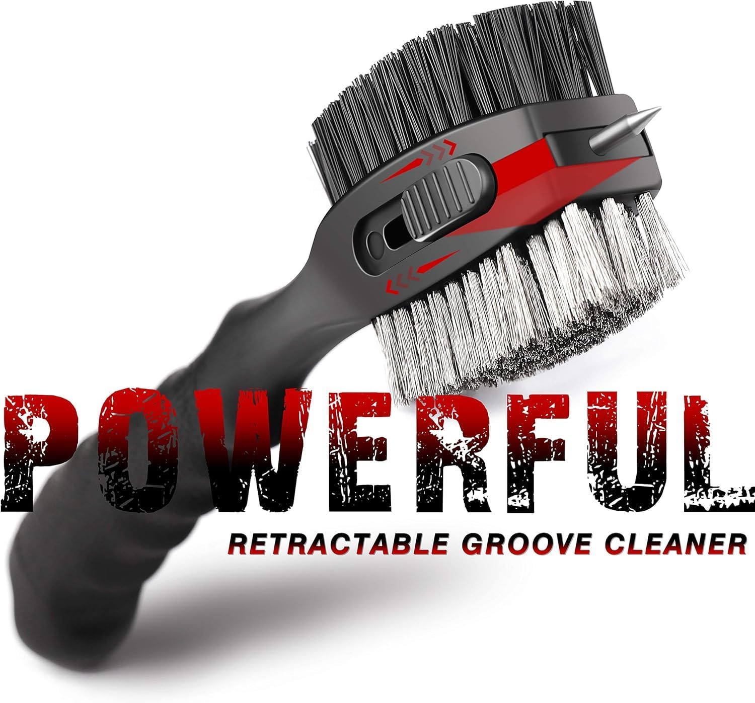 Professional Golf Club Brush with Soft Rubber Hand Grip, Retractable Groove Cleaner Golf Brush