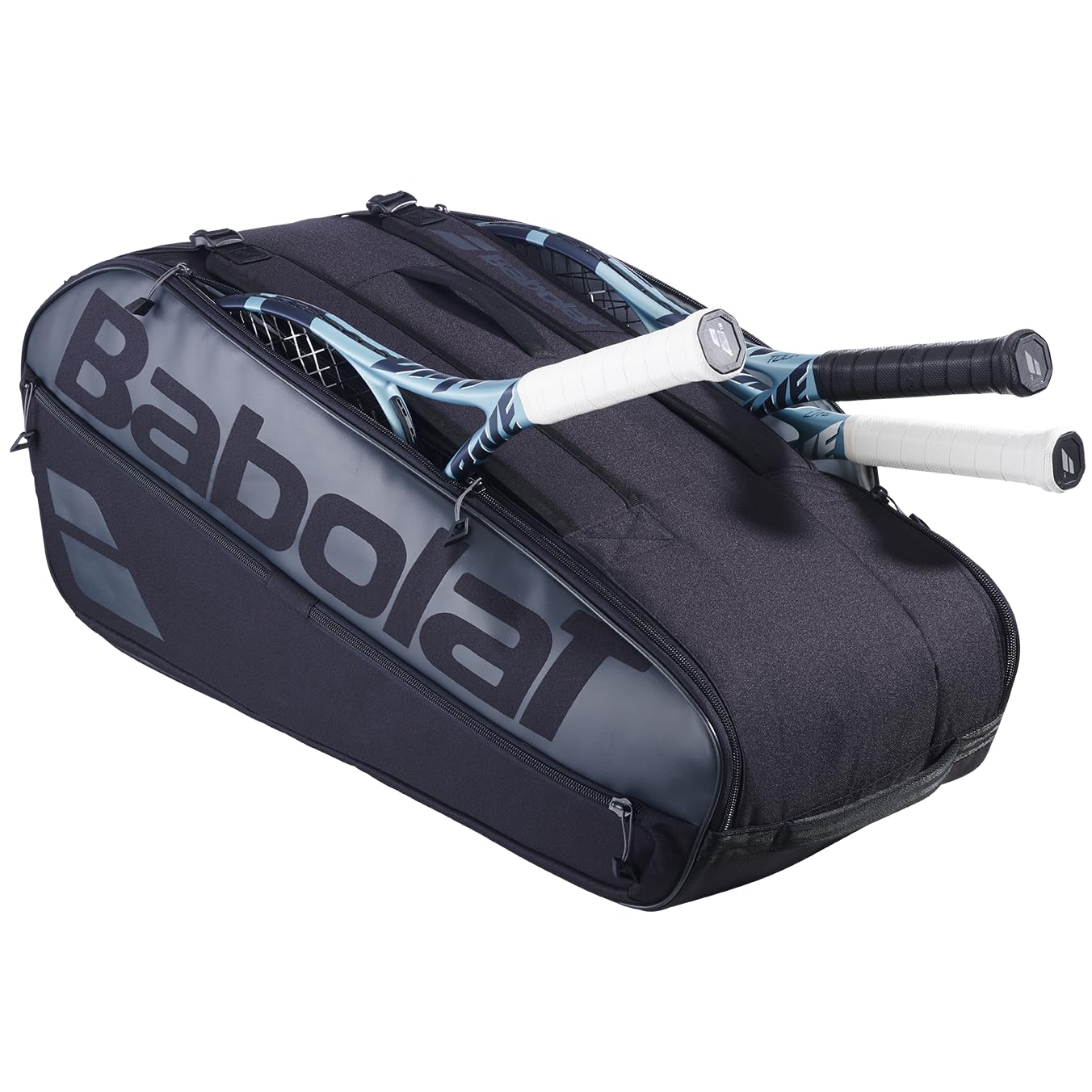 Babolat, borsa sportiva per racchette modello Cross Court, capacità 65 litri, nero, ultra resistente, due scomparti principali, tre tasche accessori, porta schienale, materiale idrorepellente