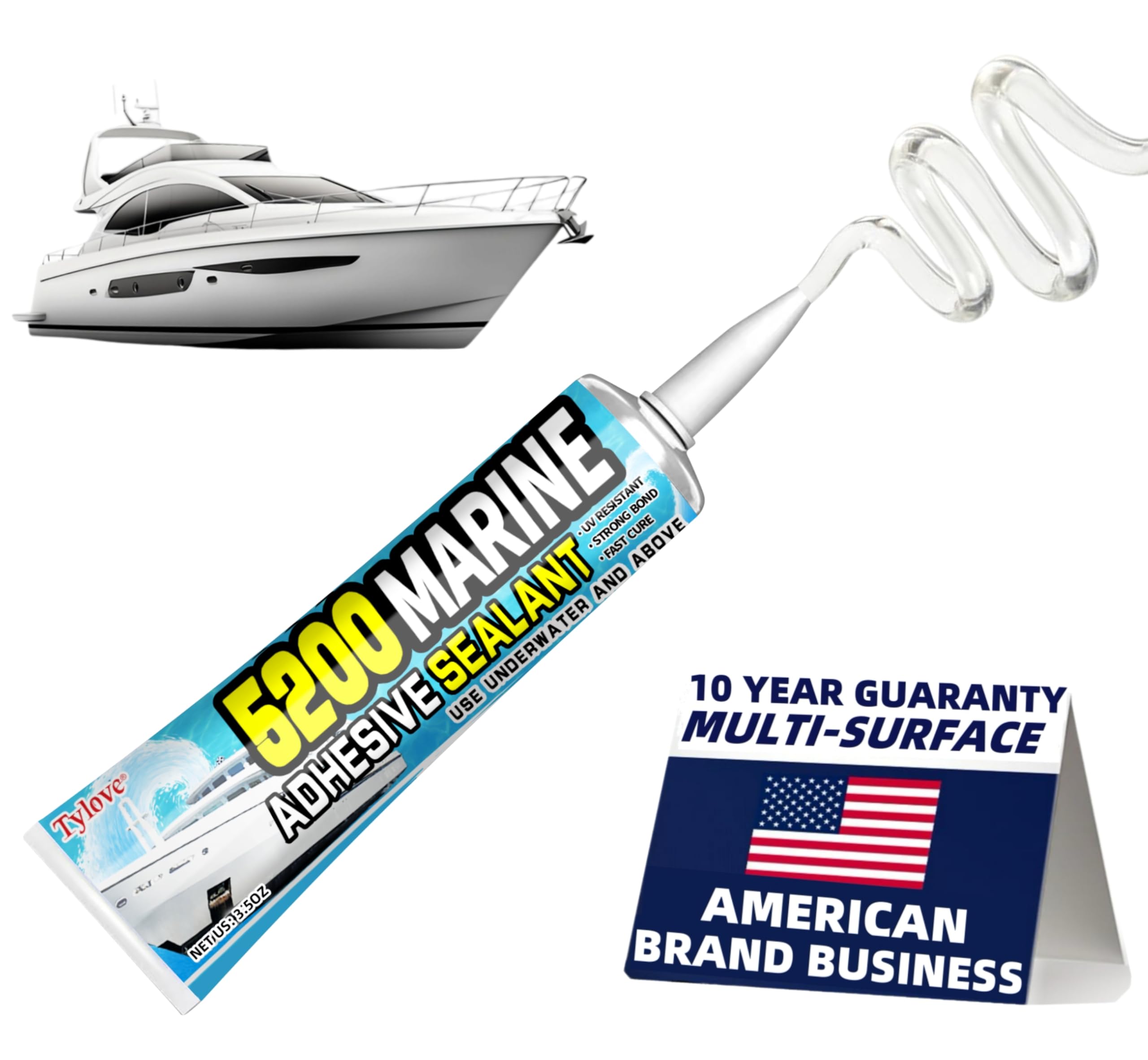 5200 Marine Sealant - Fast Cure Waterproof Adhesive -14