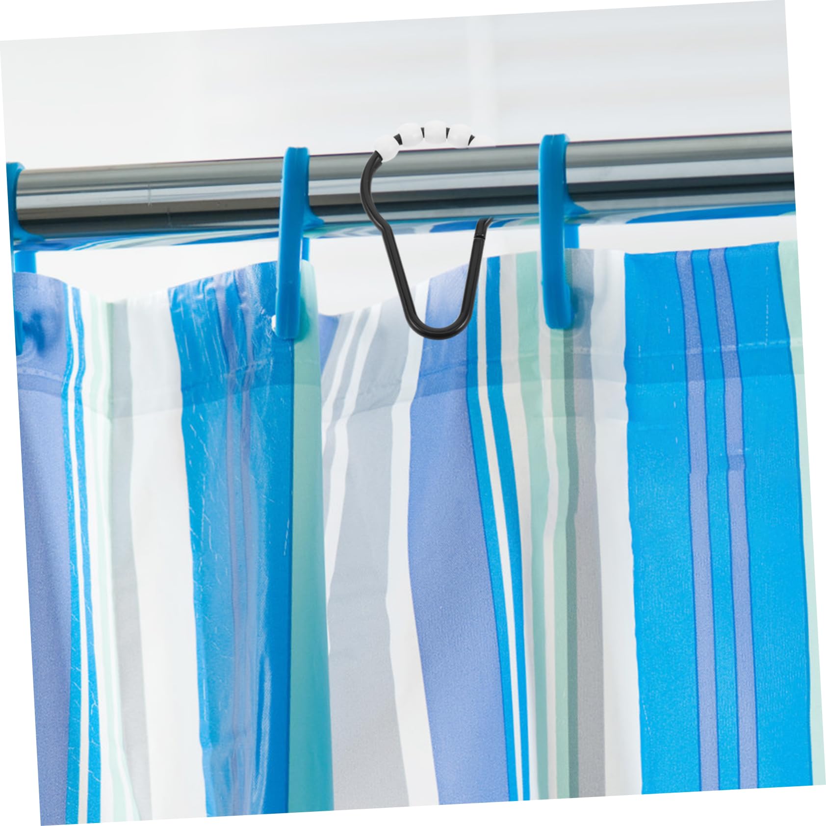 20 ganci per tenda da doccia in plastica, anelli con perline scorrevoli per tende da bagno, set di ganci durevoli per una facile installazione e una decorazione elegante