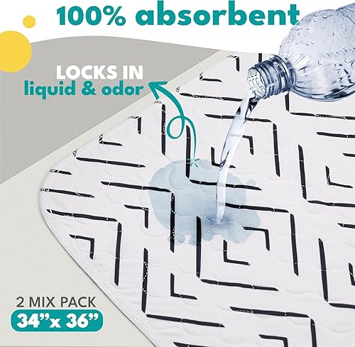 Miniatura 2 de NALALAS Almohadillas lavables para orina para perros  Almohadillas reutilizables para cachorros, alfombras de entrenamiento impermeables,