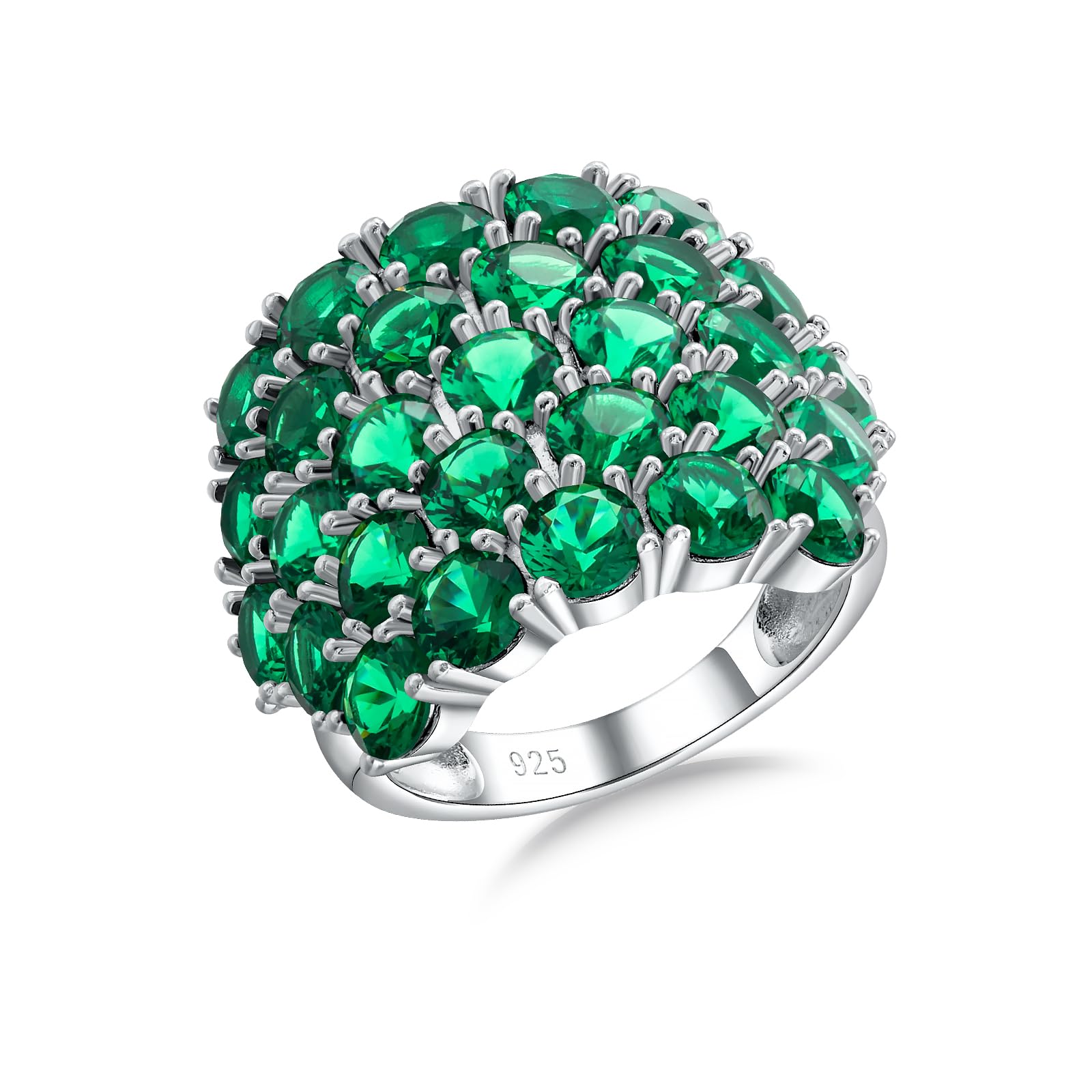 CAIDIKA Chunky Birthstone Dome Ring