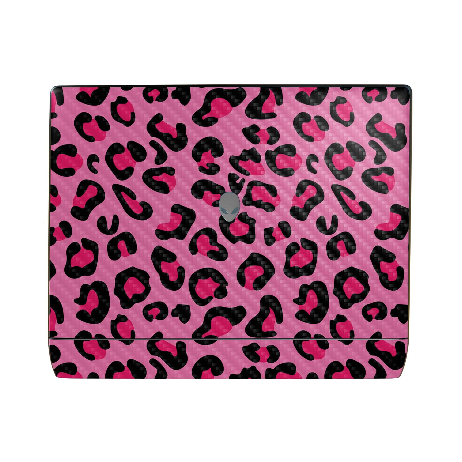 Carbon Fiber Laptop Skin Compatible with Alienware 16 Area-51 (2025) - Pink Leopard - Premium 3M Vinyl Protective Wrap Decal Cover - Easy to Apply | Crafted in The USA by MightySkins