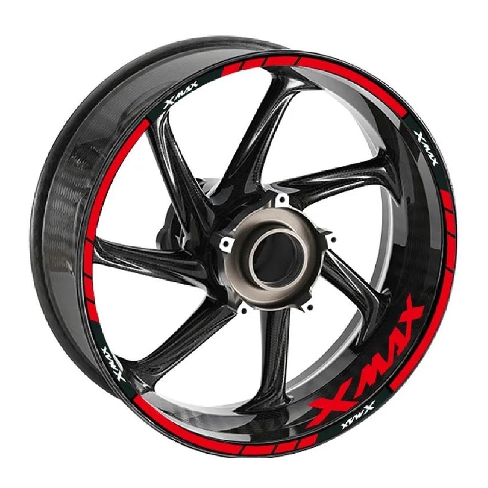 Motorcycle Wheel Decal Set Protection Rim Sticker for Yamaha X-MAX Xmax 125 250 300 400(Color3)