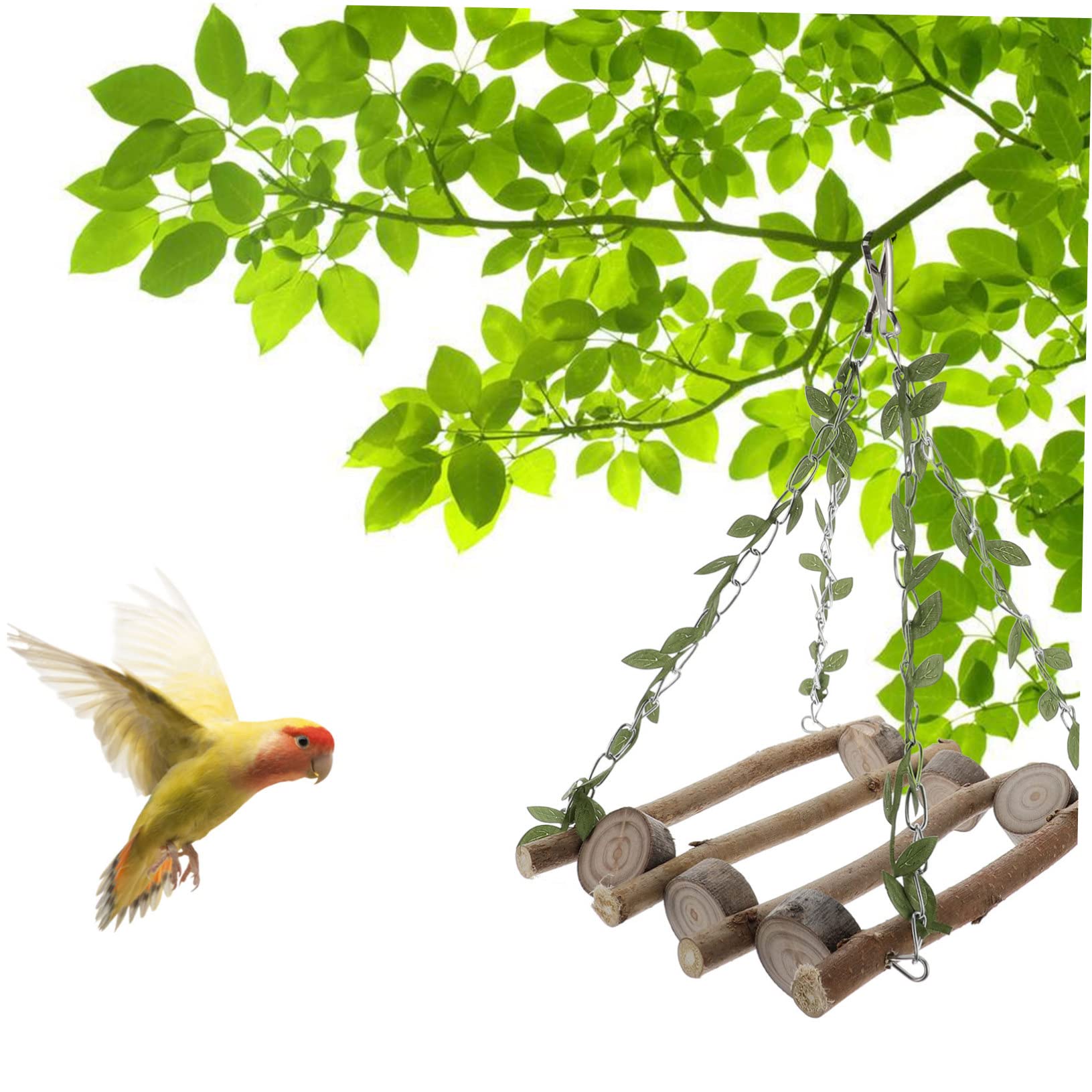 FRCOLOR 3piezas Escalera De Juguete para Aves Columpio De Hamaca para Periquitos y Loros Accesorio para Jaula para Masticar y Jugar Diversión Colorida para Aves Pequeñas y Medianas