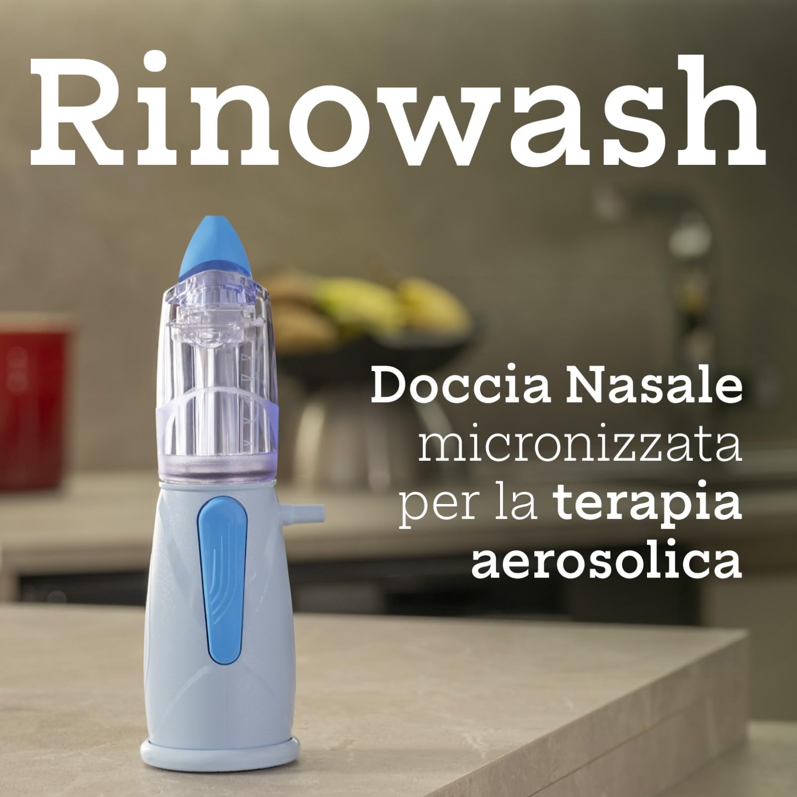 Air Liquide Healthcare RINOWASH Doccia Nasale Micronizzata Terapia Aerosolica Vie Aeree Superiori Adulti Bambini