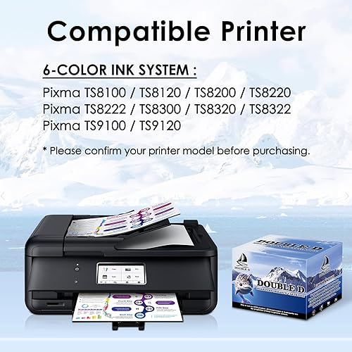 Miniatura 2 de DOUBLE D Cartucho de tinta compatible 280 281 para Canon 280 281 PGI-280XXL CLI-281XXL para PIXMA TS8120 TS8220 TS8320 TS8100 TS8200 TS9300 TS9100