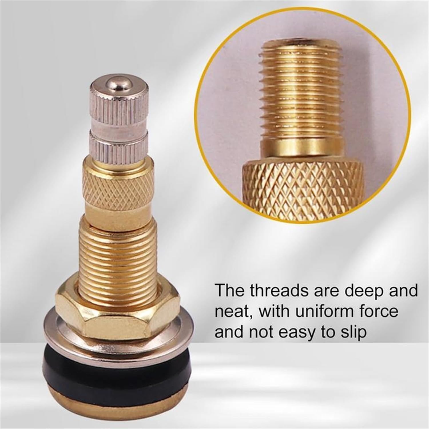 Metal Valve Stems 2pcs Tubeless Valve Stem Truck Brass Tire and Caps Valves Tractor for Industrial Tool for Tires