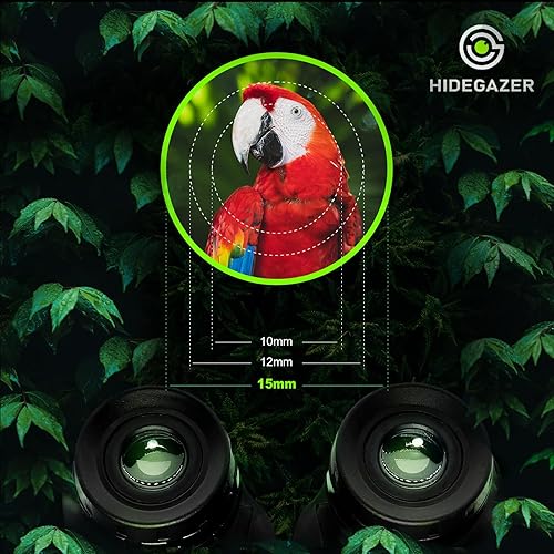 Miniatura 2 de HIDEGAZER Binoculares de alta potencia de 12 x 25 para adultos y niños, compactos, ligeros, fáciles de enfocar, perfectos para viajes, caza,
