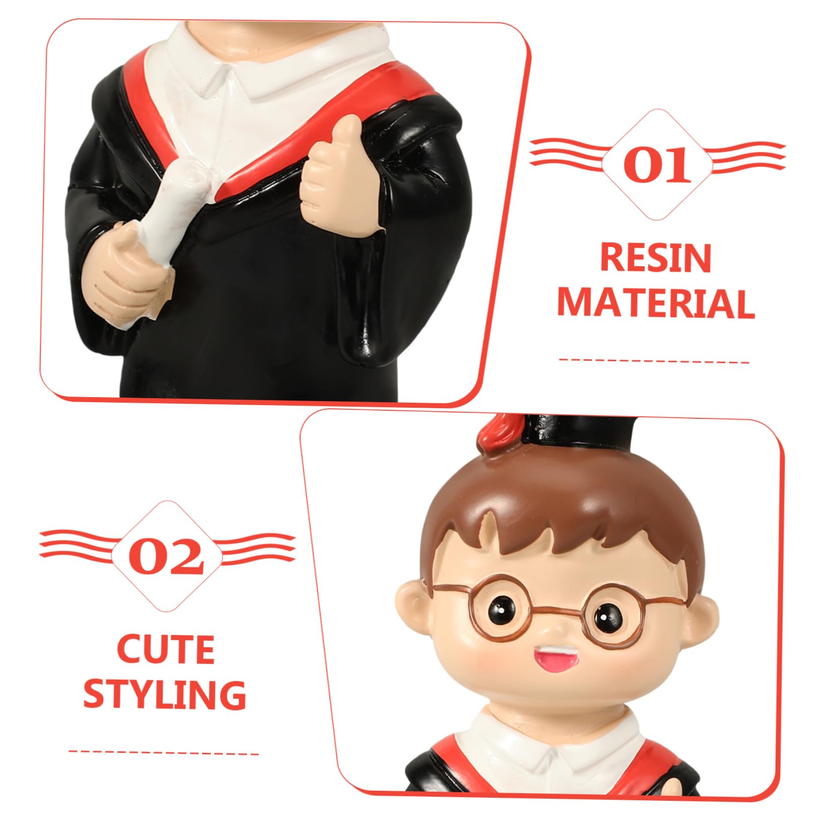 Alipis 4stücke Graduation Cake Resin Topper Für Abschlussfeiern Charmante Kuchen-dekoration Für Desserts Für Geburtstage Und Besondere Anlässe Doctor Statue