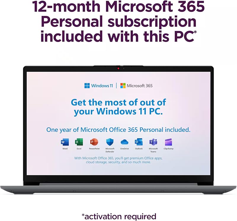 Lenovo IdeaPad Laptop Business Student 2025, 14 Inch Display, Intel Dual Core Processor, 12GB RAM + 884GB Storage (256GB SSD +128GB eMMC +500GB Ext), 11HRs, HubxcelAccessory, Office 365 1 Yr, Win 11 image 4