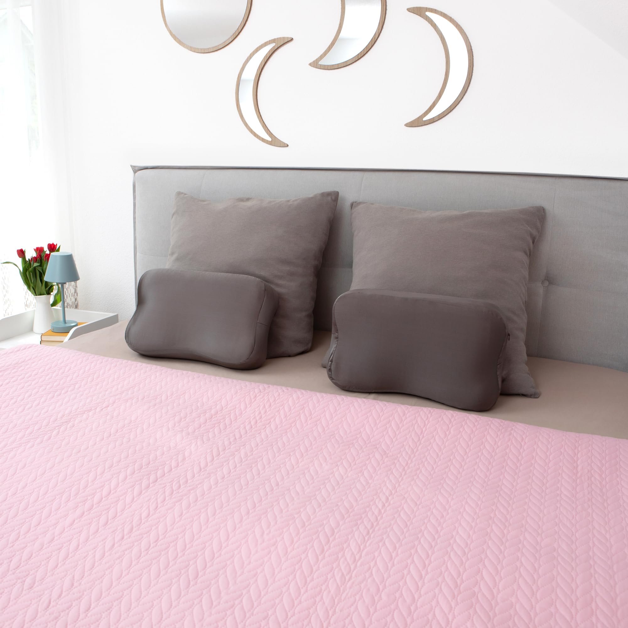 Seiden Kissenbezug 30x50 cm, 19 Momme, dunkelgrau, passen für Blackroll Recovery Pillow
