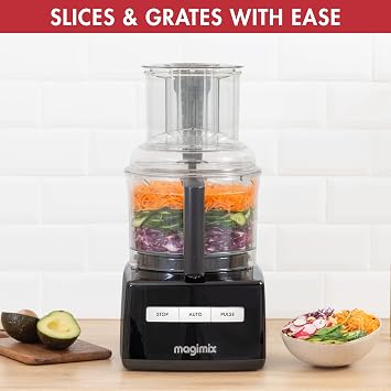 Magimix 5200XL Food Processor - Multifunctional 7 in 1 Food Preparation, 3.6L BPA-Free Bowl, Professional Quality Ultra-Sharp Blades, Quiet Energy Efficient 1100W Motor - Black