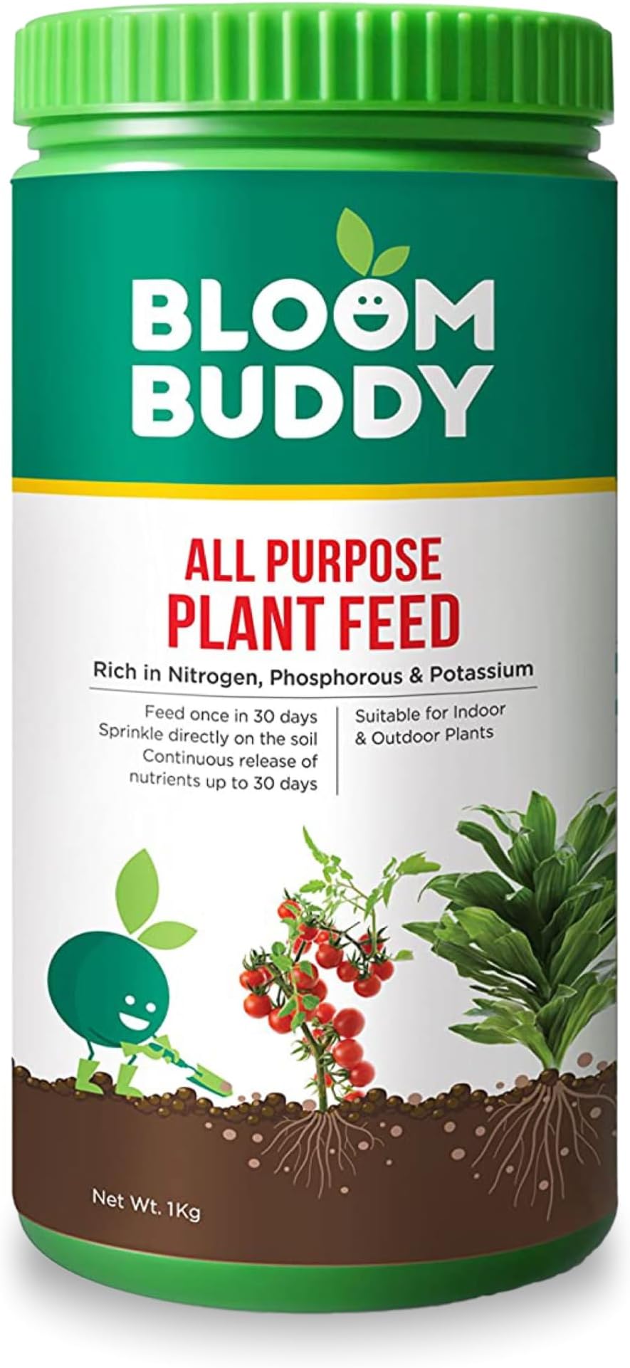 All Purpose Plant Feed Fertilizer Manure for Plant 1kg Granules – NPK-Rich Growth Promoter with Micro & Macro Nutrients | Fertilizer for Plants Home Garden, Pot Plants, Indoor Plant Food