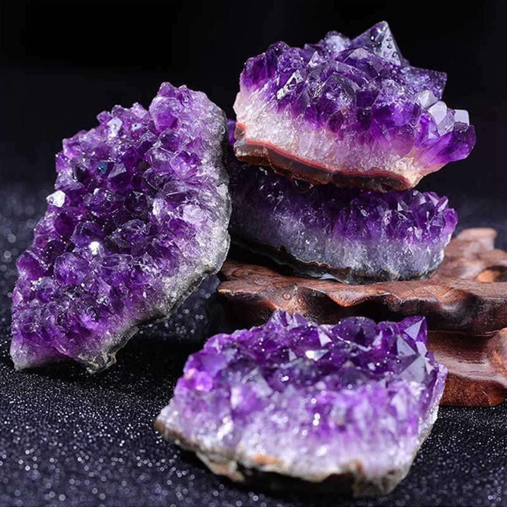 Lleno de Textura Punto de Varita de Piedra de Cuarzo de Cristal Natural de geoda de Amatista Natural Adecuado for la decoración de Muebles